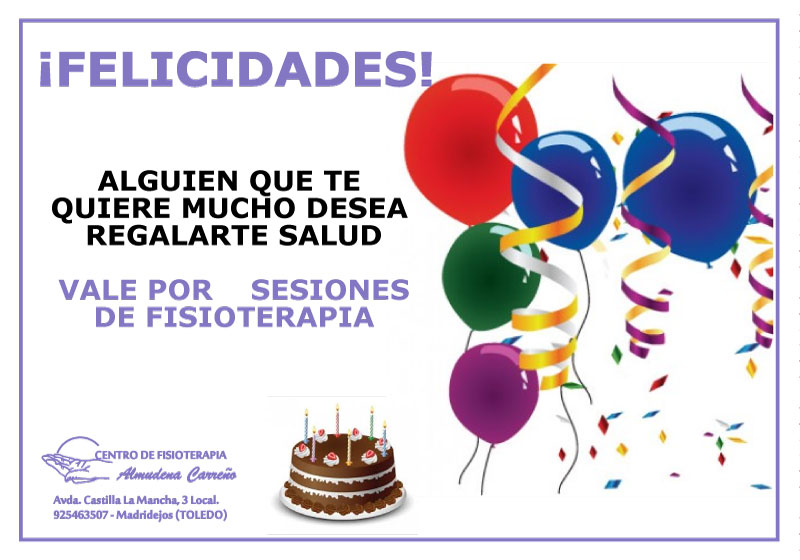 Promo de cumpleaños - Fisioterapia Almudena Carreño