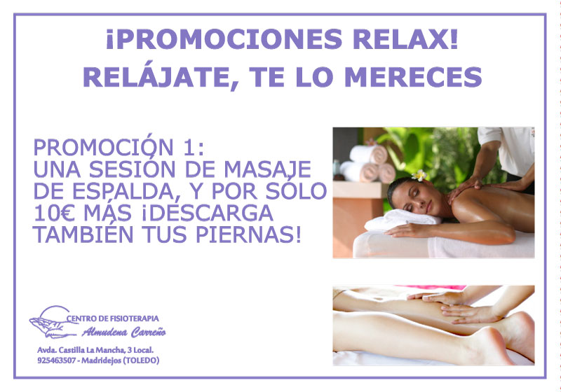 Promo Relax | Masaje de espalda y piernas